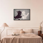 Abstract Couple Portrait Contemporary Canvas Print