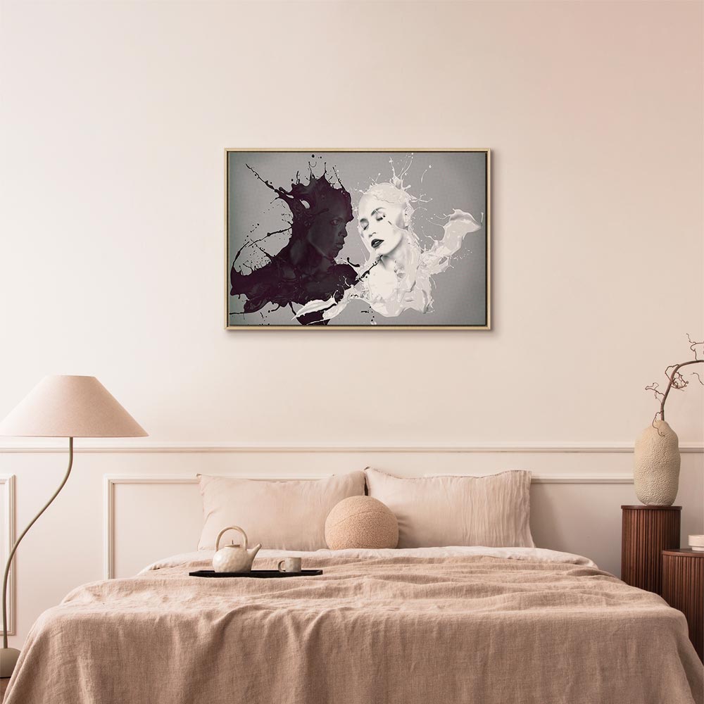 Abstract Couple Portrait Contemporary Canvas Print