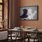 Abstract Couple Portrait Contemporary Canvas Print