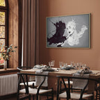 Abstract Couple Portrait Contemporary Canvas Print