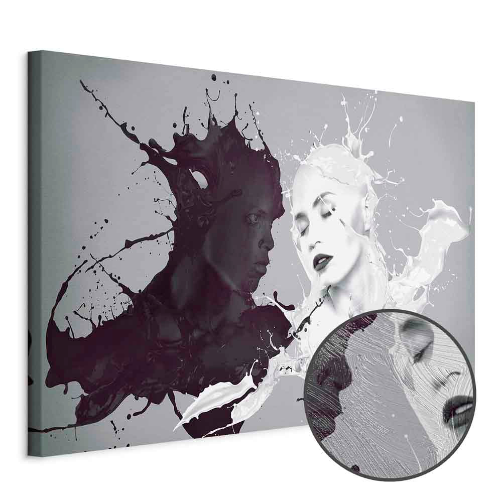 Abstract Couple Portrait Contemporary Canvas Print