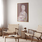 Pastel Woman Portrait Contemporary Poster