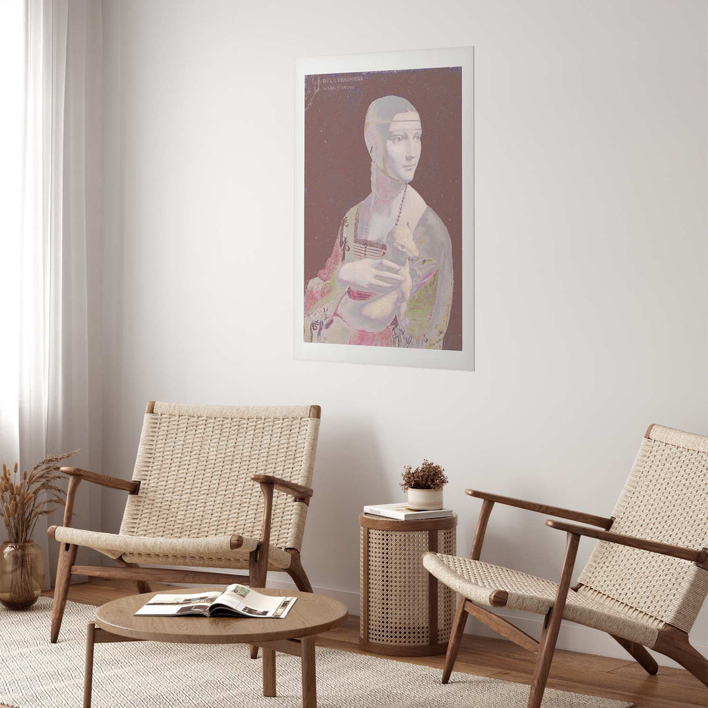 Pastel Woman Portrait Contemporary Poster