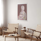 Pastel Woman Portrait Contemporary Poster