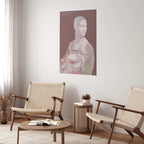 Pastel Woman Portrait Contemporary Poster