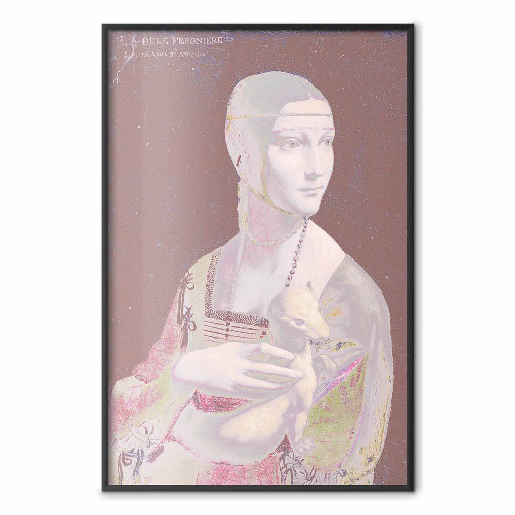 Pastel Woman Portrait Contemporary Poster