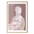 Pastel Woman Portrait Contemporary Poster