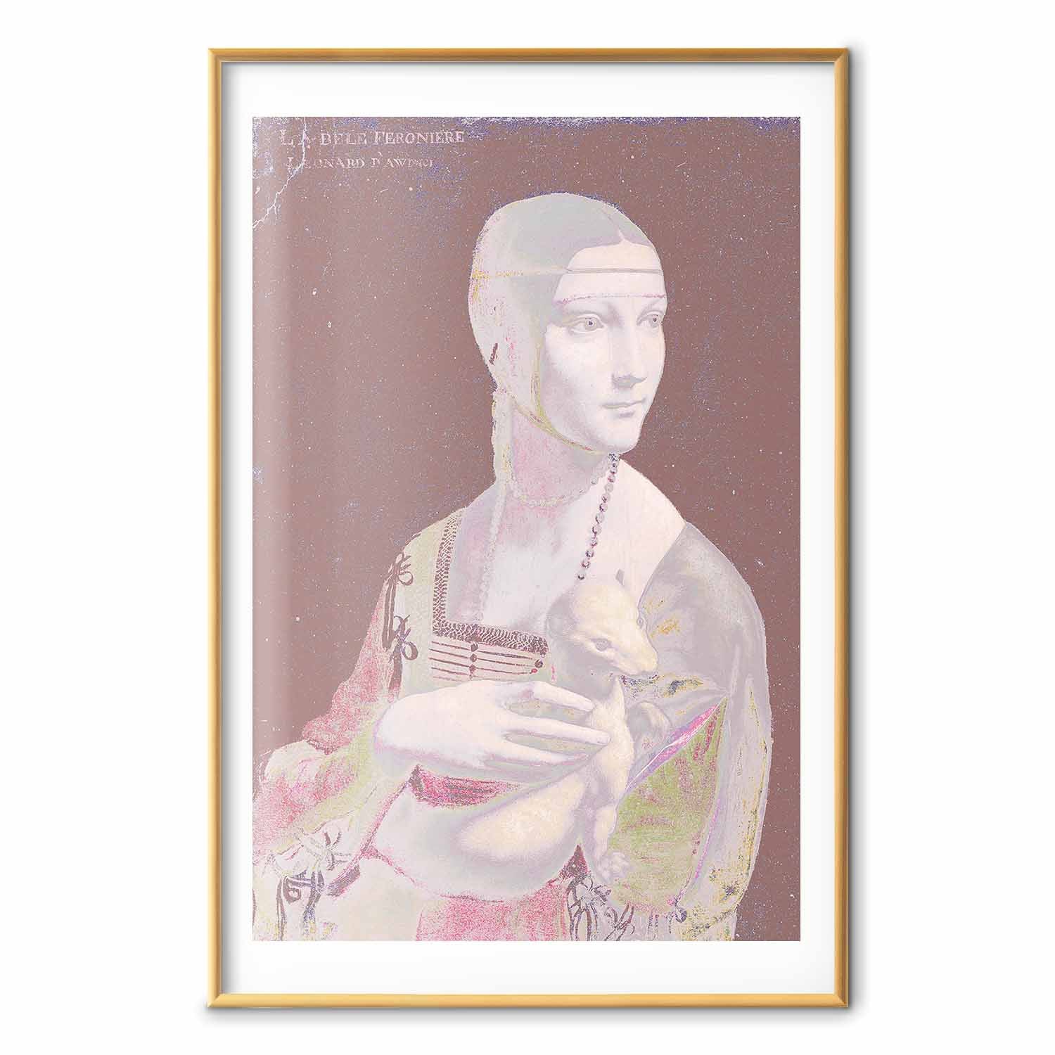 Pastel Woman Portrait Contemporary Poster