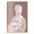 Pastel Woman Portrait Contemporary Poster