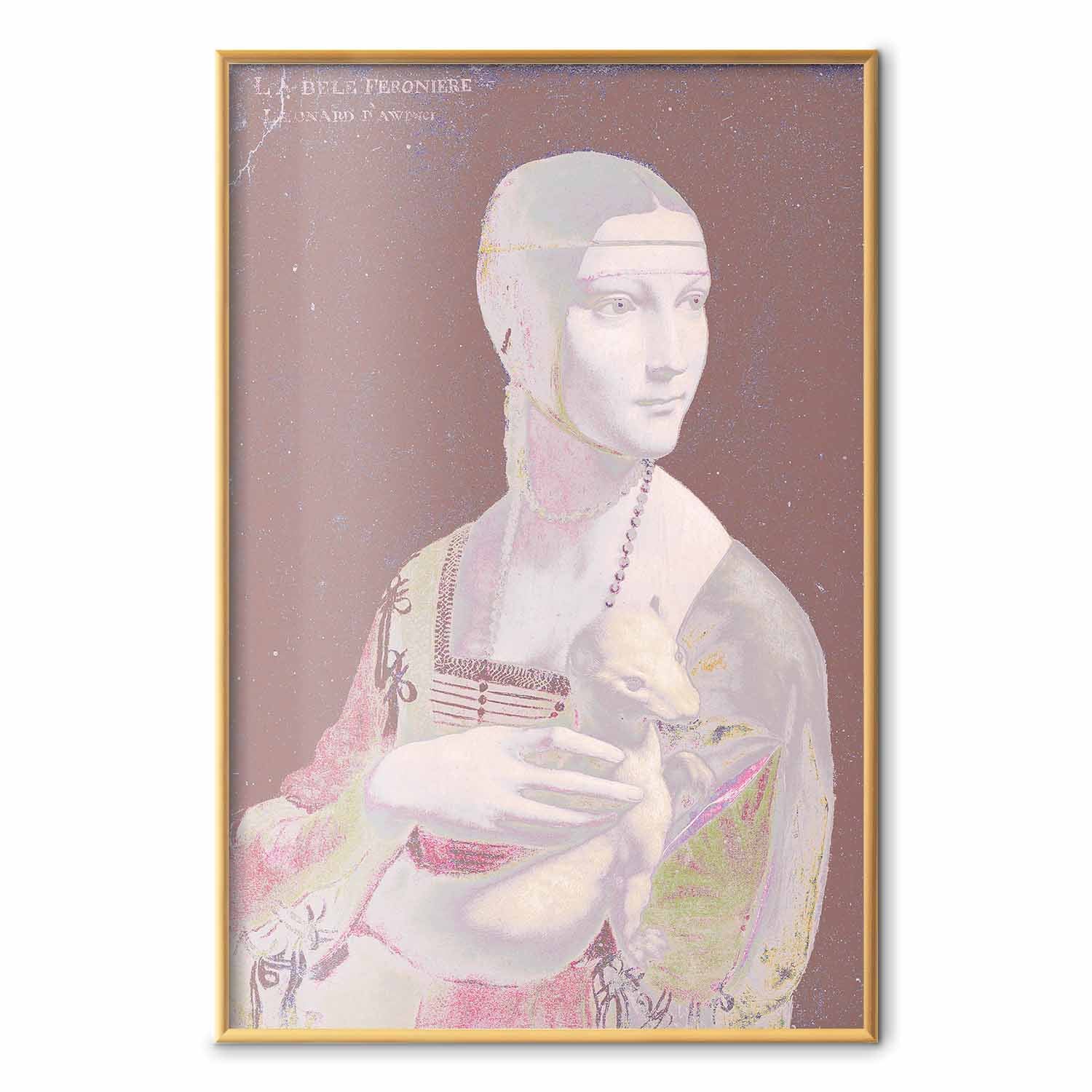Pastel Woman Portrait Contemporary Poster
