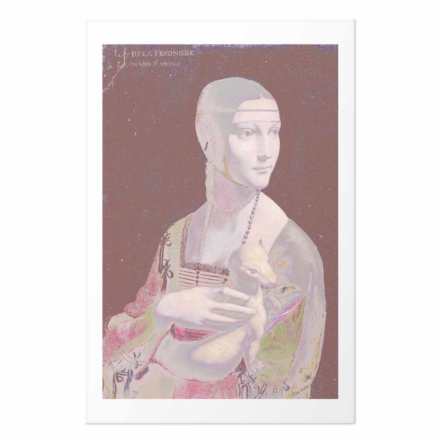 Pastel Woman Portrait Contemporary Poster