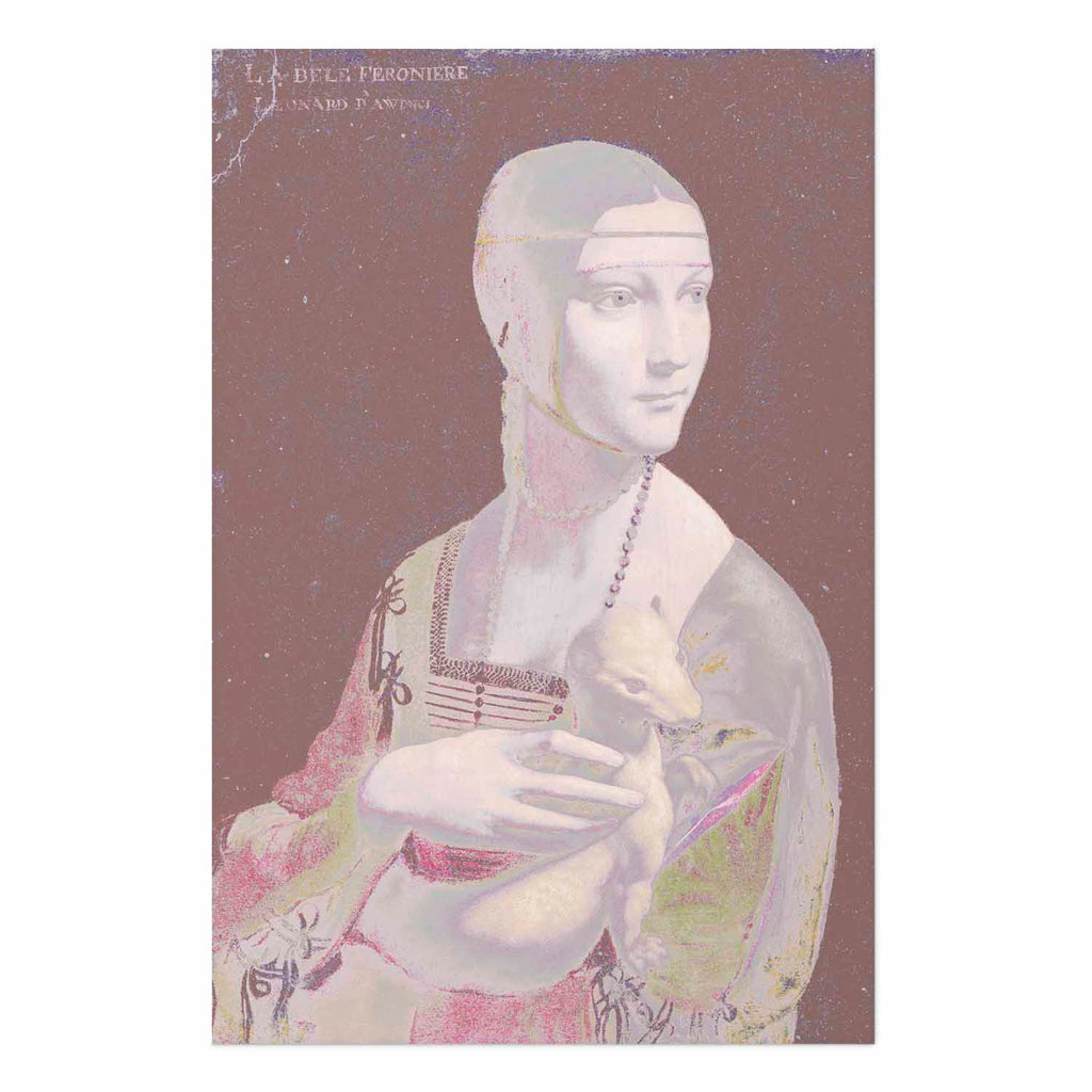 Pastel Woman Portrait Contemporary Poster
