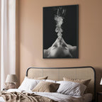 Woman Face Smoke Cloud Photo Canvas Print