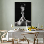 Woman Face Smoke Cloud Photo Canvas Print
