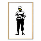 Smiling Policeman Street Art Poster