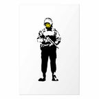 Smiling Policeman Street Art Poster