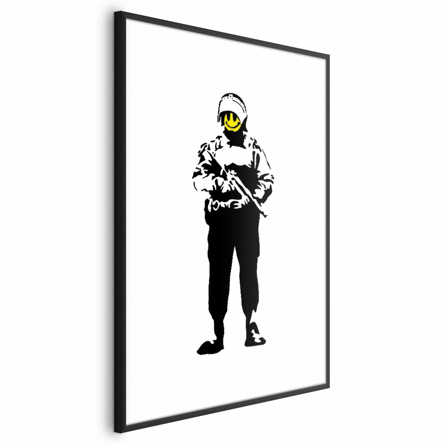 Smiling Policeman Street Art Poster