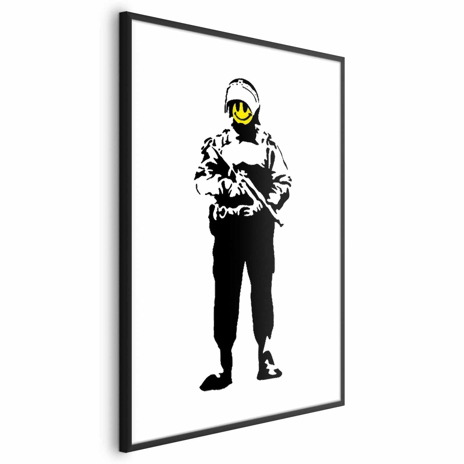 Smiling Policeman Street Art Poster