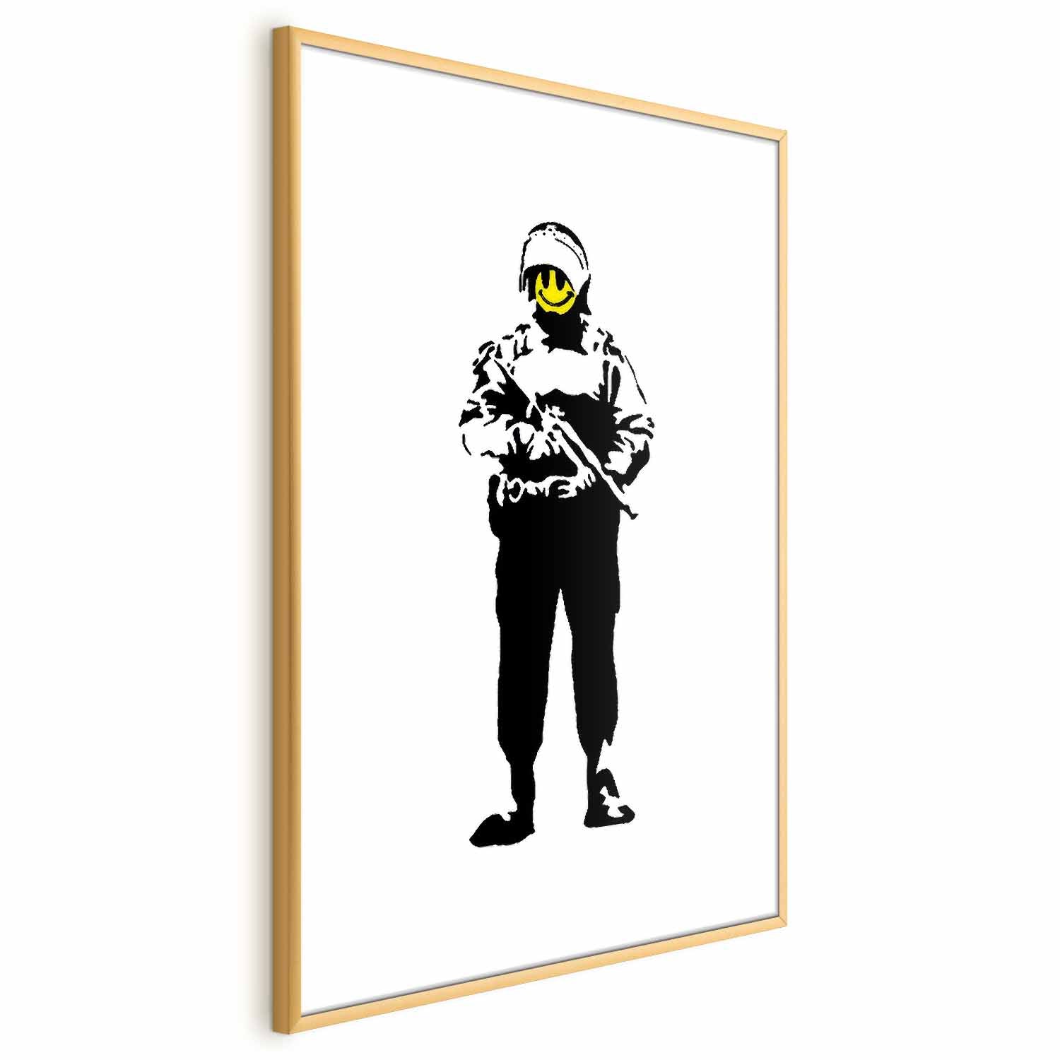 Smiling Policeman Street Art Poster