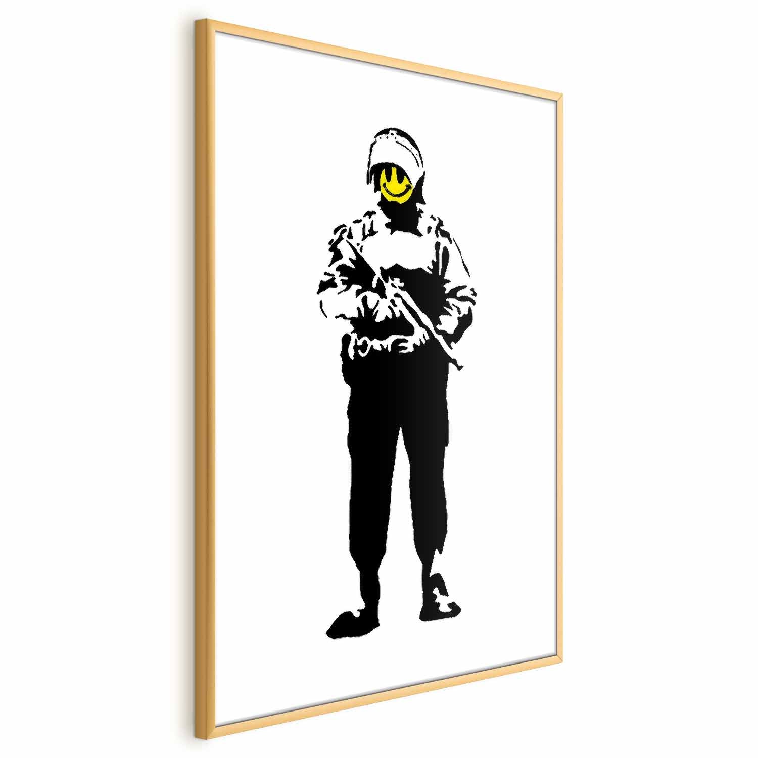 Smiling Policeman Street Art Poster