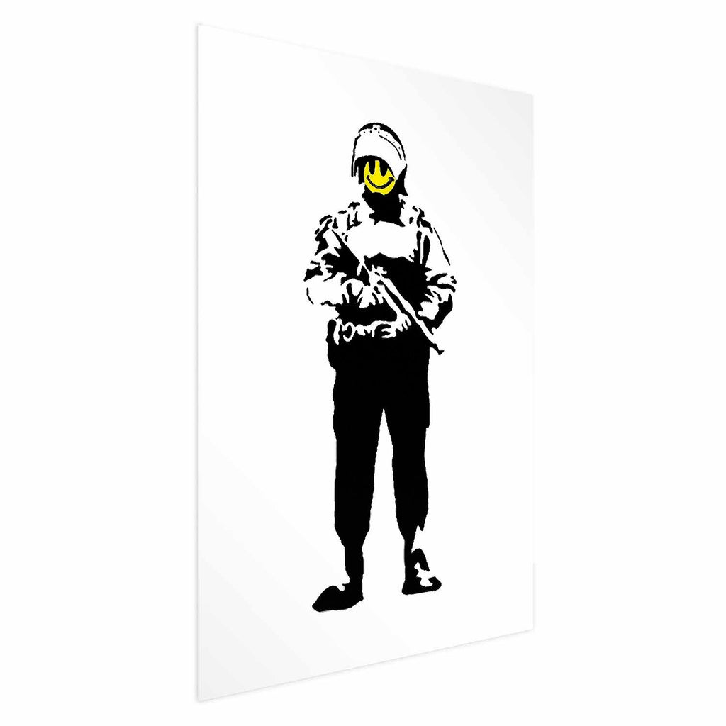 Smiling Policeman Street Art Poster