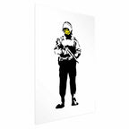 Smiling Policeman Street Art Poster