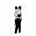 Kissing Coppers Street Art Poster
