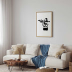 Banksy Mona Lisa Rocket Launcher Street Art Poster