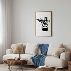 Banksy Mona Lisa Rocket Launcher Street Art Poster