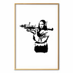 Banksy Mona Lisa Rocket Launcher Street Art Poster