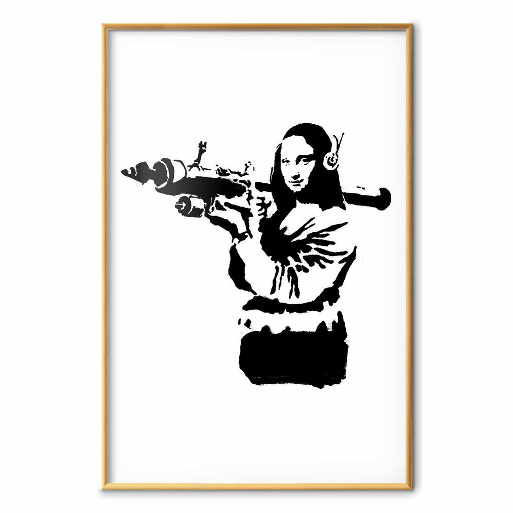 Banksy Mona Lisa Rocket Launcher Street Art Poster