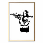 Banksy Mona Lisa Rocket Launcher Street Art Poster
