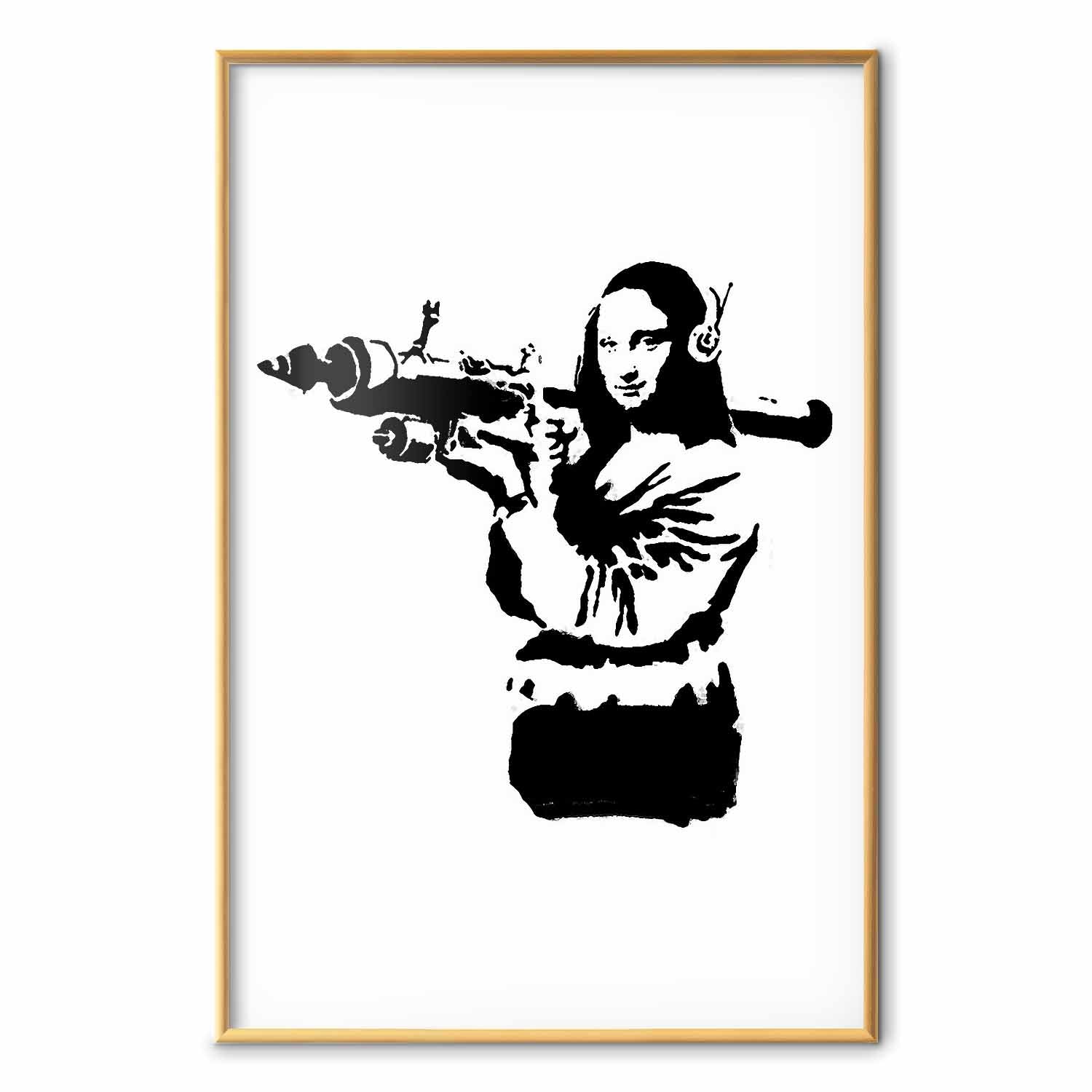 Banksy Mona Lisa Rocket Launcher Street Art Poster