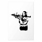 Banksy Mona Lisa Rocket Launcher Street Art Poster