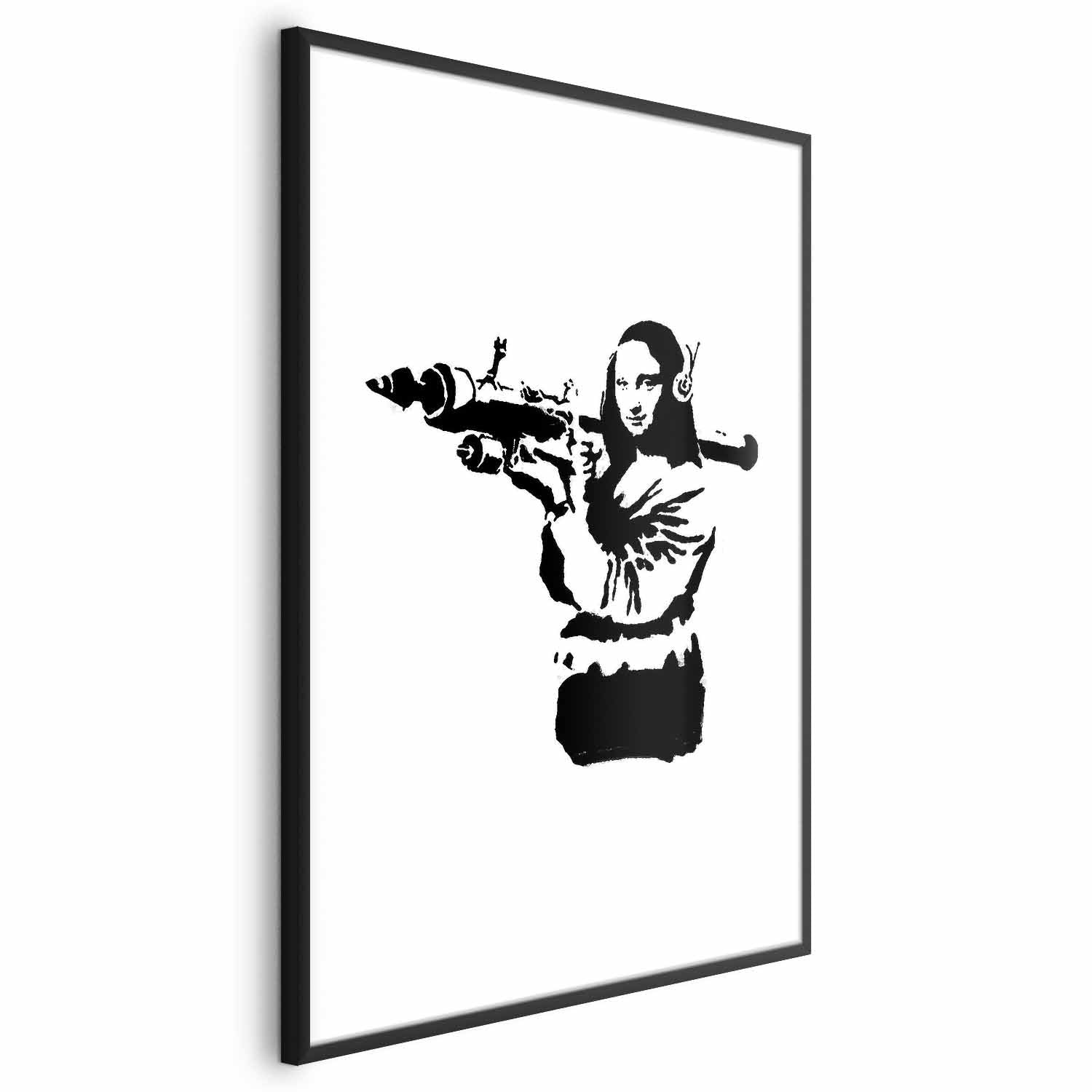 Banksy Mona Lisa Rocket Launcher Street Art Poster