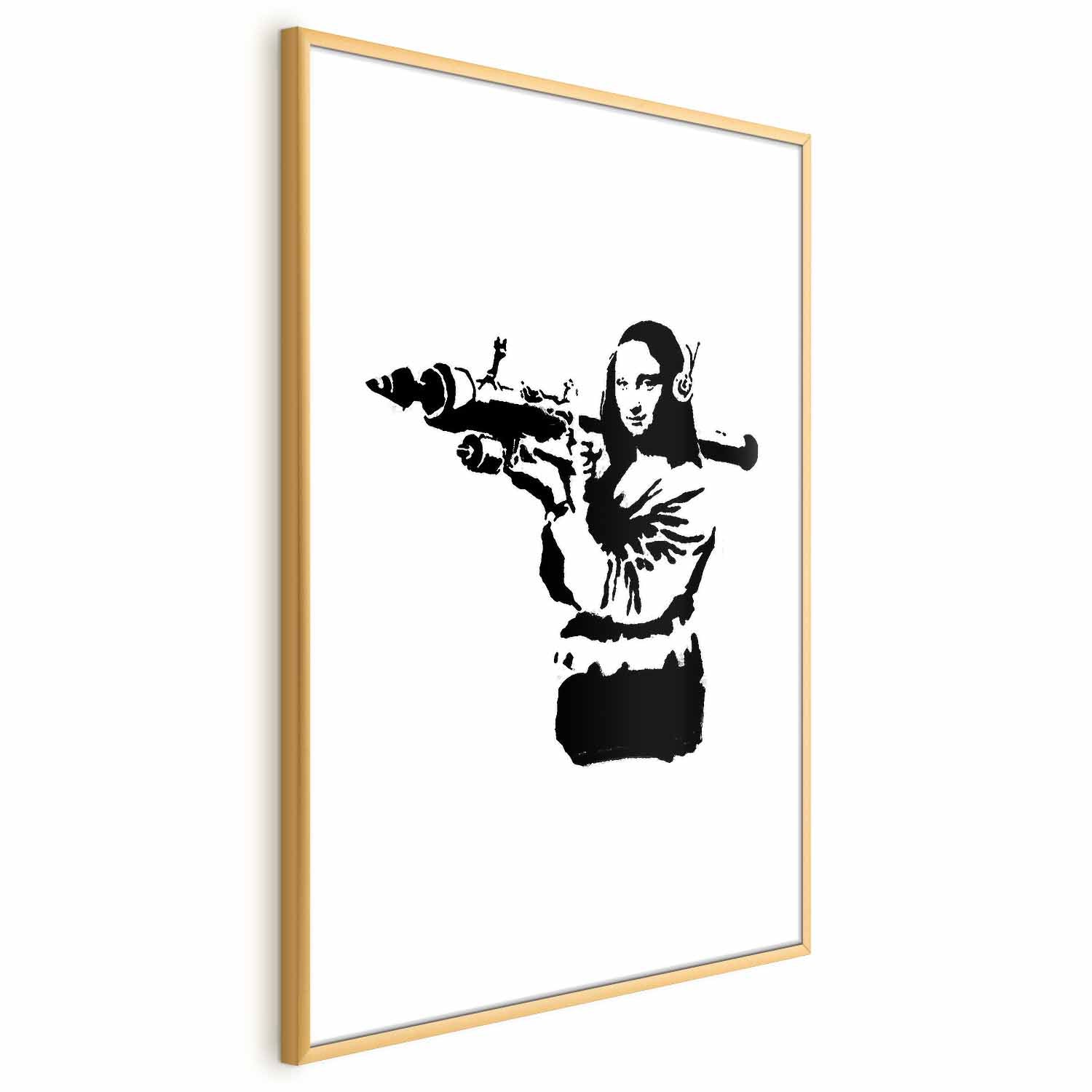 Banksy Mona Lisa Rocket Launcher Street Art Poster