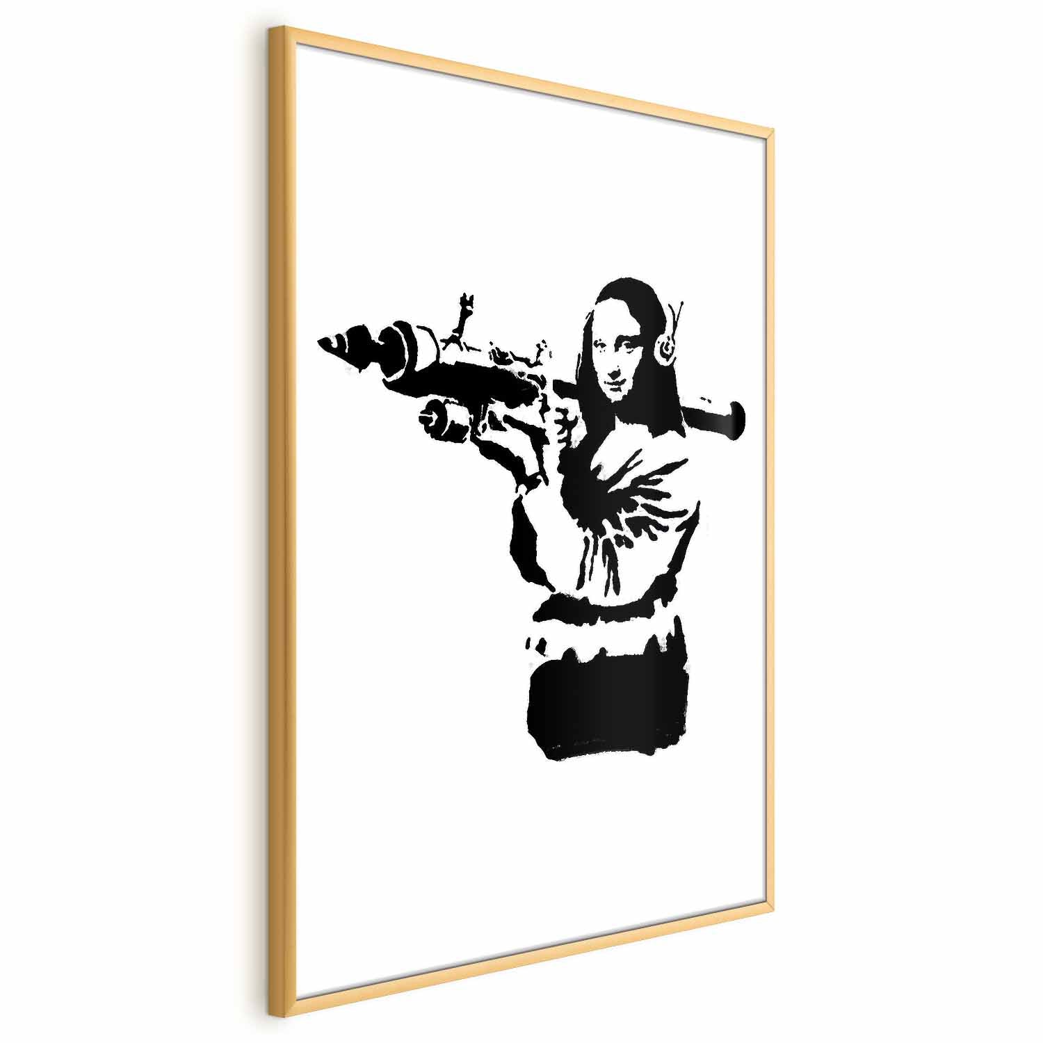 Banksy Mona Lisa Rocket Launcher Street Art Poster