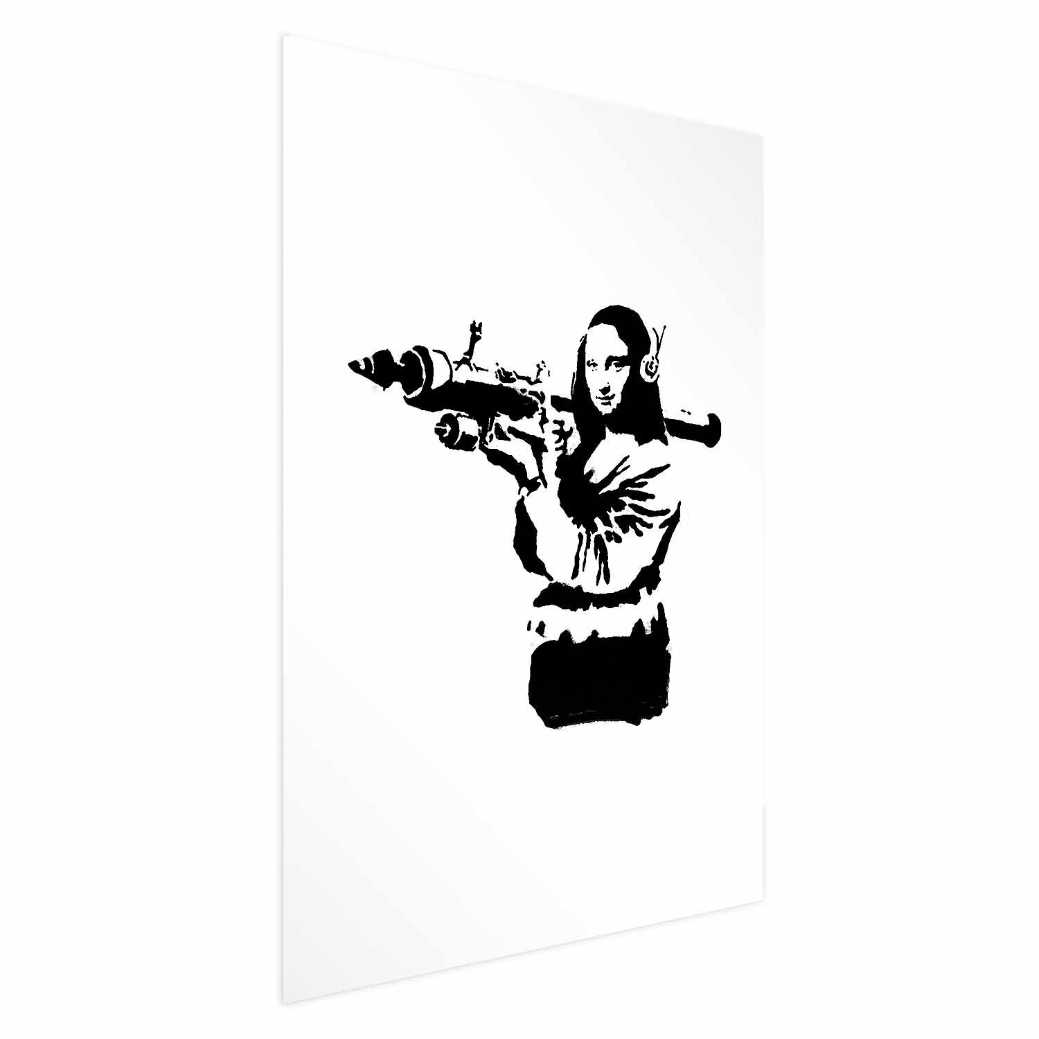 Banksy Mona Lisa Rocket Launcher Street Art Poster