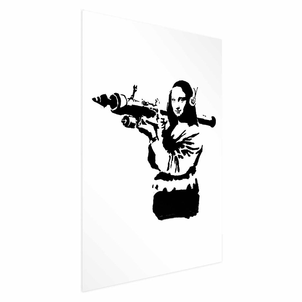 Banksy Mona Lisa Rocket Launcher Street Art Poster