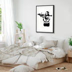 Banksy Mona Lisa Rocket Launcher Graffiti Canvas Print