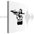 Banksy Mona Lisa Rocket Launcher Graffiti Canvas Print