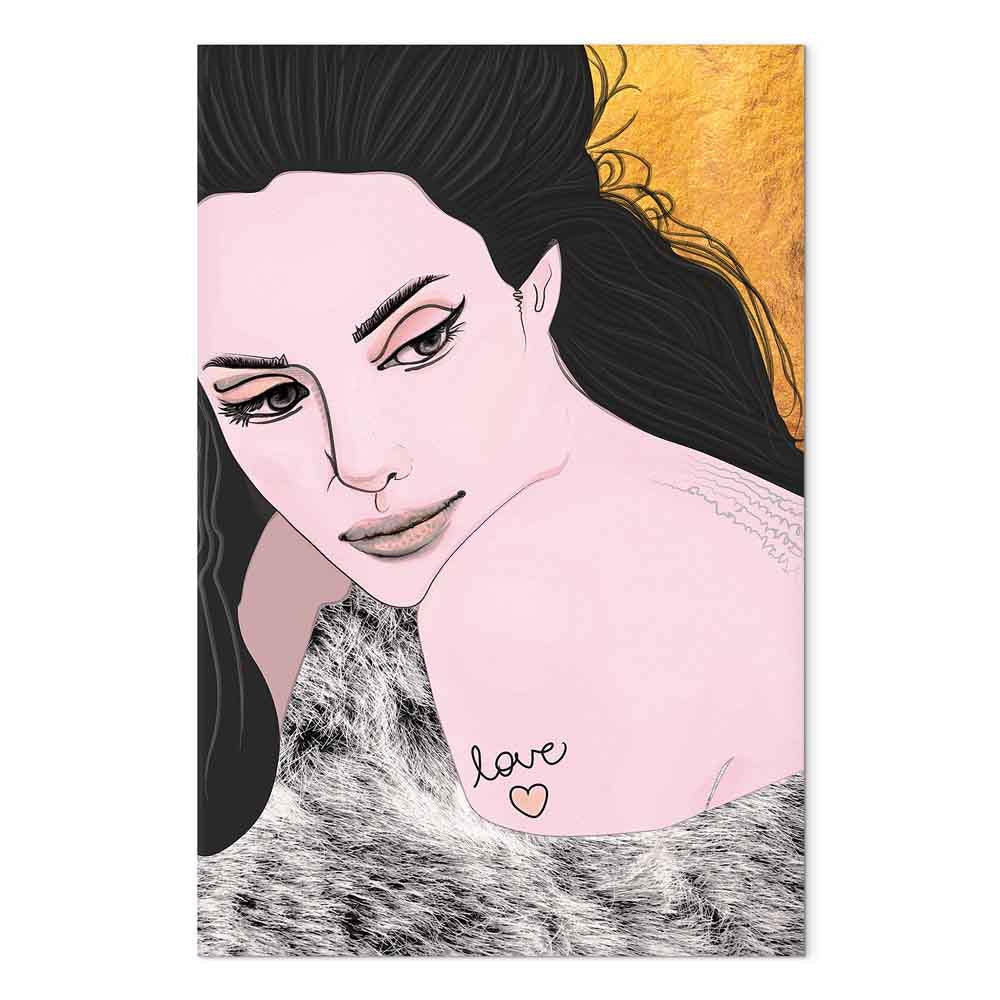 Sensual Woman Portrait Vertical Canvas Print