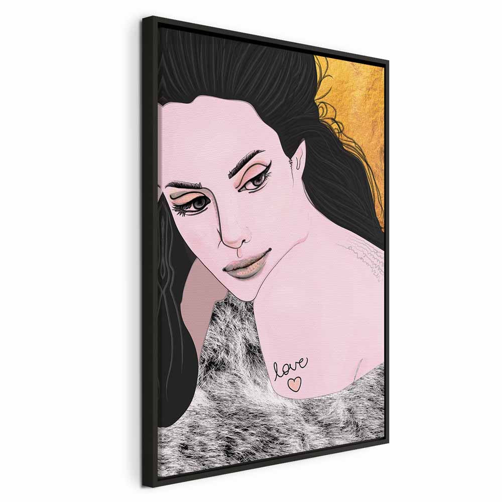 Sensual Woman Portrait Vertical Canvas Print