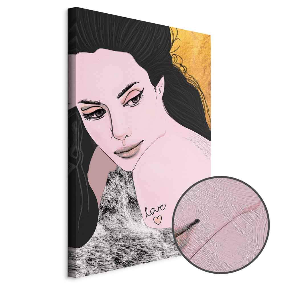 Sensual Woman Portrait Vertical Canvas Print