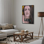 Liebe Woman Portrait Inscription Canvas Print
