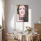 Liebe Woman Portrait Inscription Canvas Print