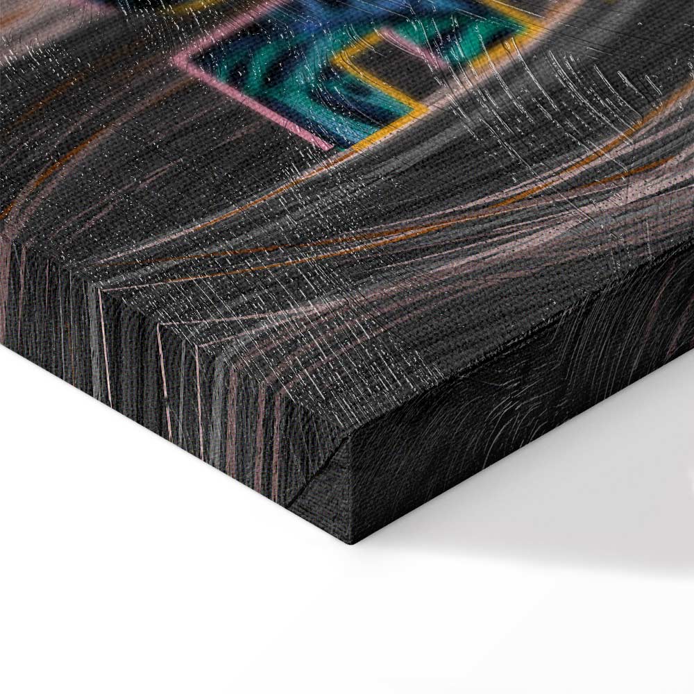 Liebe Woman Portrait Inscription Canvas Print