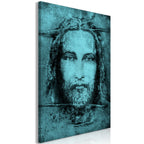 Canvas Print Turquoise Shroud of Turin - Vertical