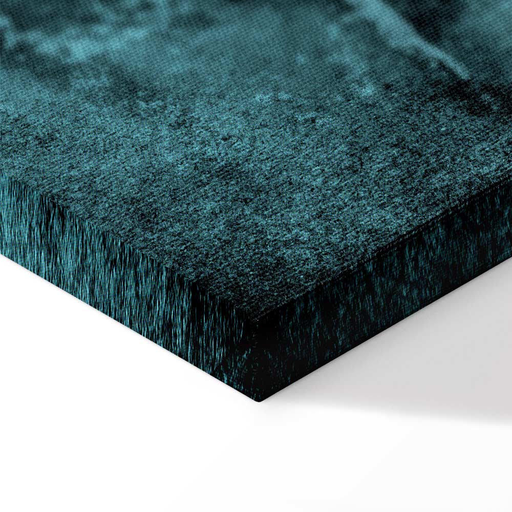 Turquoise Shroud of Turin Sacred Portrait Canvas Print