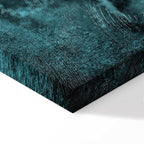 Turquoise Shroud of Turin Sacred Portrait Canvas Print